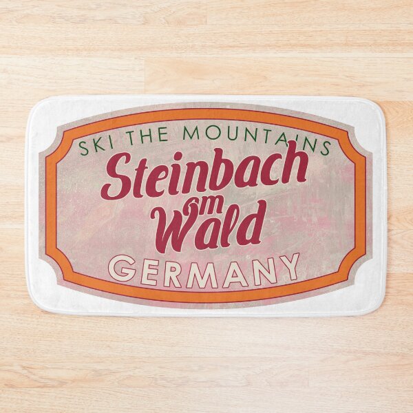 Item preview, Steinbach am Wald, Germany, Bavaria, Ski, textured skiing badge designed and sold by Wanderful-roads.