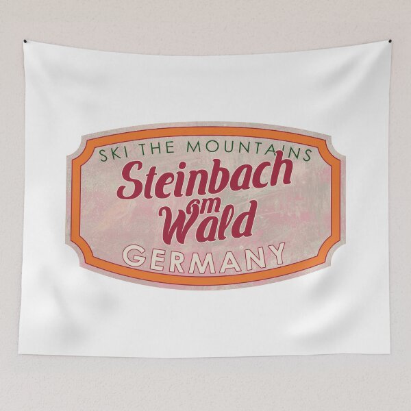 Item preview, Steinbach am Wald, Germany, Bavaria, Ski, textured skiing badge designed and sold by Wanderful-roads.