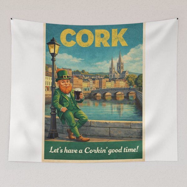 Item preview, Cork Ireland River Lee Waterfront with St Fin Barre Cathedral and Historic Cork City Centre along the River Lee designed and sold by Places On Earth.