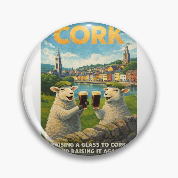 Item preview, Cork Ireland River Lee Waterfront and Colorful Cork City Skyline with St Anne Shandon and St Fin Barre Cathedral designed and sold by Places On Earth.