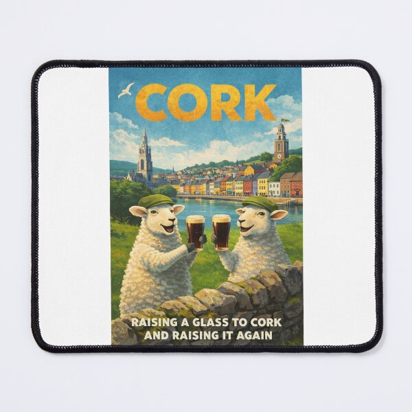 Item preview, Cork Ireland River Lee Waterfront and Colorful Cork City Skyline with St Anne Shandon and St Fin Barre Cathedral designed and sold by Places On Earth.