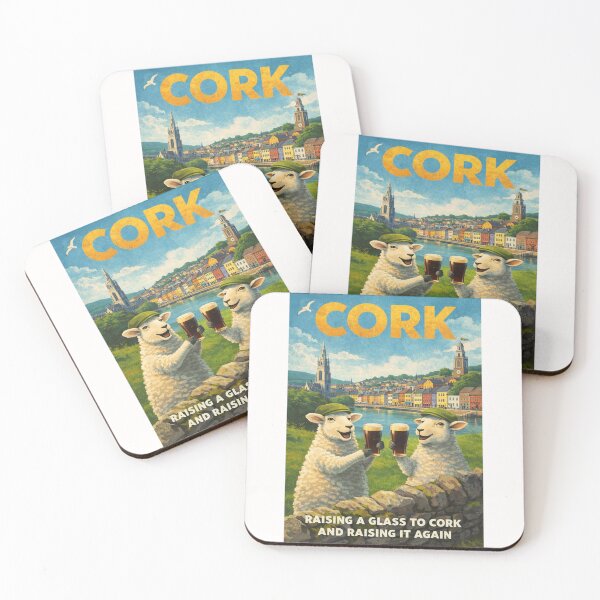Item preview, Cork Ireland River Lee Waterfront and Colorful Cork City Skyline with St Anne Shandon and St Fin Barre Cathedral designed and sold by Places On Earth.