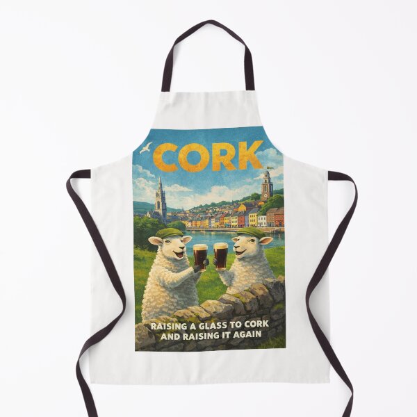Item preview, Cork Ireland River Lee Waterfront and Colorful Cork City Skyline with St Anne Shandon and St Fin Barre Cathedral designed and sold by Places On Earth.
