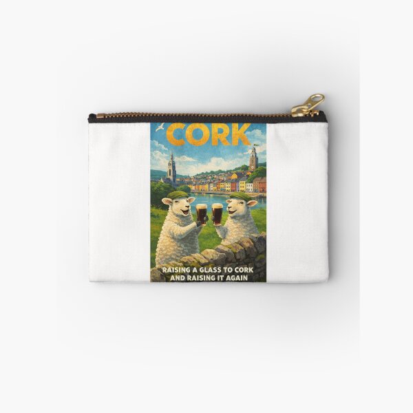 Item preview, Cork Ireland River Lee Waterfront and Colorful Cork City Skyline with St Anne Shandon and St Fin Barre Cathedral designed and sold by Places On Earth.