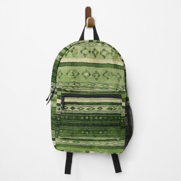 Item preview, Moroccan Handmade Carpet with Green Striped Pattern designed and sold by GrinGalore.