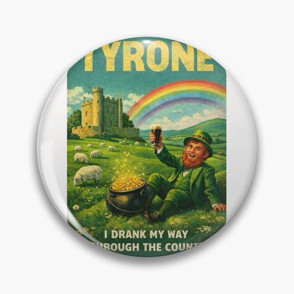 Item preview, Tyrone Northern Ireland Green Countryside with Historic Castle and Rainbow across the Hills of County Tyrone designed and sold by Places On Earth.