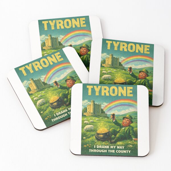 Item preview, Tyrone Northern Ireland Green Countryside with Historic Castle and Rainbow across the Hills of County Tyrone designed and sold by Places On Earth.