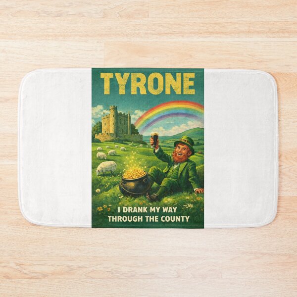Item preview, Tyrone Northern Ireland Green Countryside with Historic Castle and Rainbow across the Hills of County Tyrone designed and sold by Places On Earth.