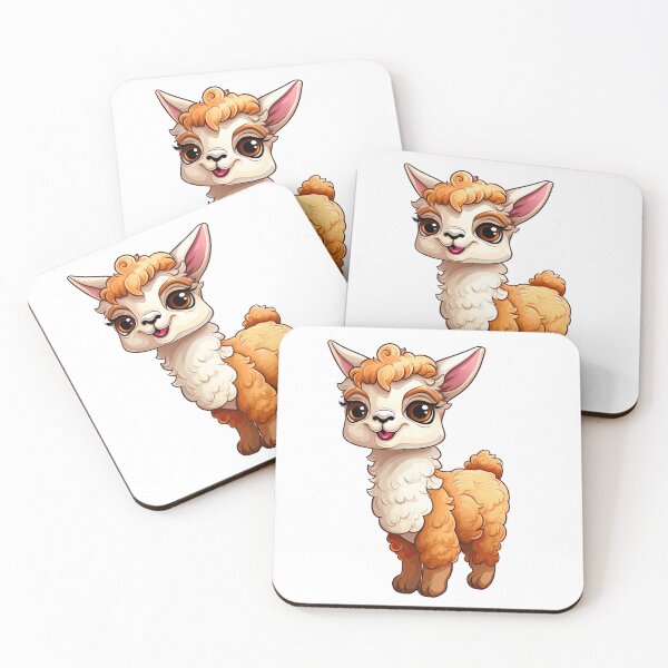 Item preview, Cute Baby Animals Stickers Lama designed and sold by Eiwaprints.