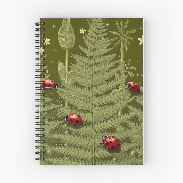 Item preview, Red Ladybugs in a Microcosm of Green Leaves designed and sold by M-Y-A-R-T-.
