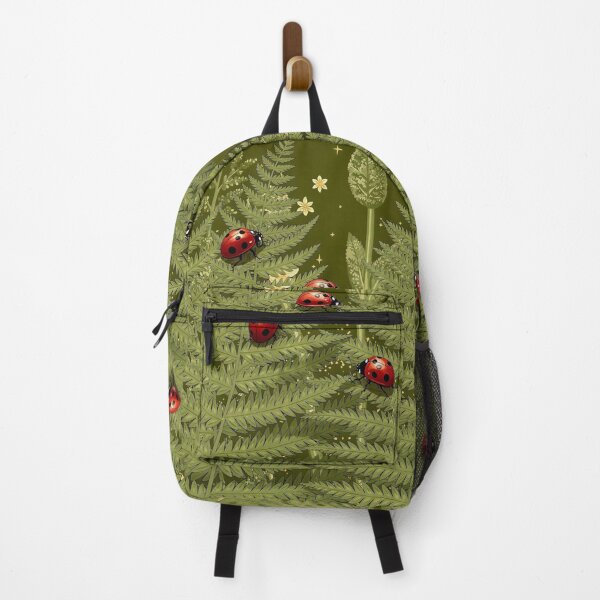 Item preview, Red Ladybugs in a Microcosm of Green Leaves designed and sold by M-Y-A-R-T-.