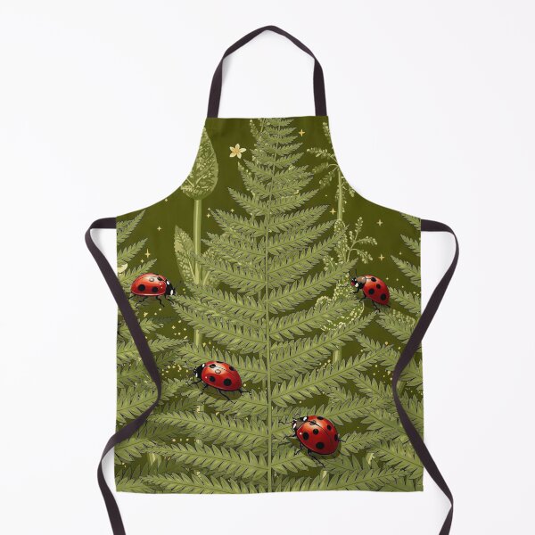 Item preview, Red Ladybugs in a Microcosm of Green Leaves designed and sold by M-Y-A-R-T-.