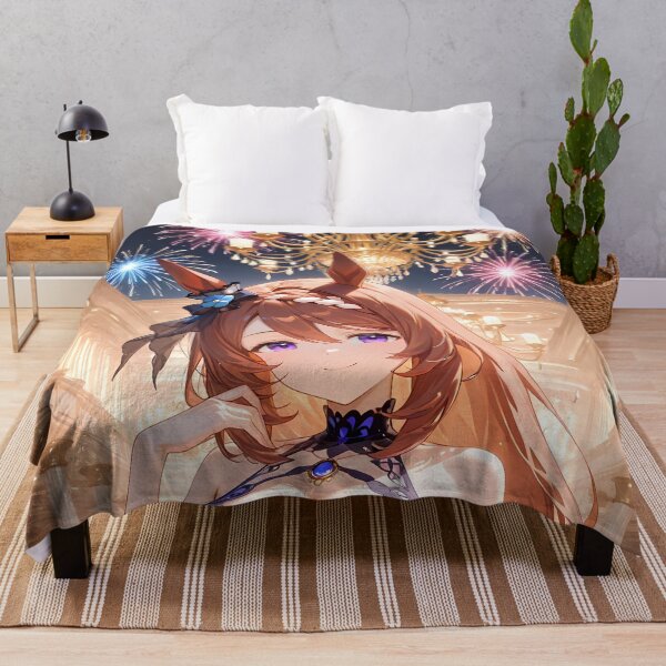 Item preview, Super Creek Uma Musume Blue Gown Grand Hall Fireworks Glow designed and sold by Tokyonomad.