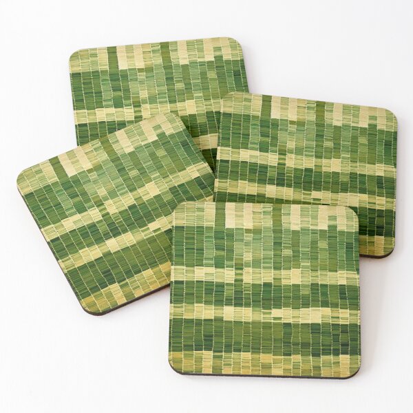 Item preview, Moroccan Handmade Carpet with Green Vertical Striped Pattern designed and sold by GrinGalore.