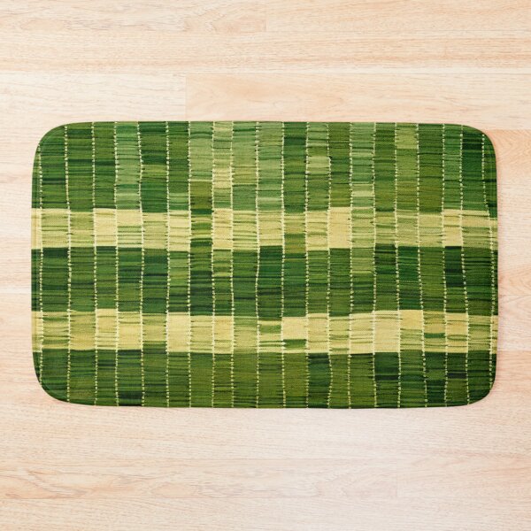 Item preview, Moroccan Handmade Carpet with Green Vertical Striped Pattern designed and sold by GrinGalore.