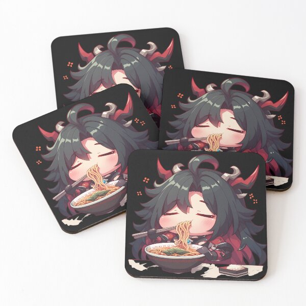 Item preview, Yoimiya Genshin Impact Sunny Kawaii Ramen Chibi Slurp Energy designed and sold by mildaclairmo.