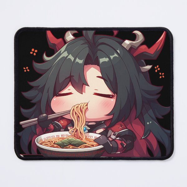 Item preview, Yoimiya Genshin Impact Sunny Kawaii Ramen Chibi Slurp Energy designed and sold by mildaclairmo.