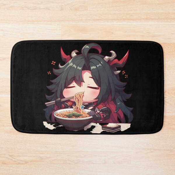 Item preview, Yoimiya Genshin Impact Sunny Kawaii Ramen Chibi Slurp Energy designed and sold by mildaclairmo.