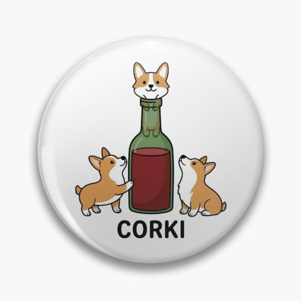 Item preview, Corkis – Funny Corgi Wine Pun | Cute Corgi Wine Bottle Cartoon designed and sold by aiqdelicia.