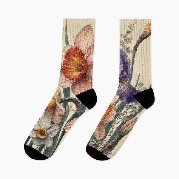 Item preview, Vintage Narcissus and Iris Botanical Illustration designed and sold by Rutvain.