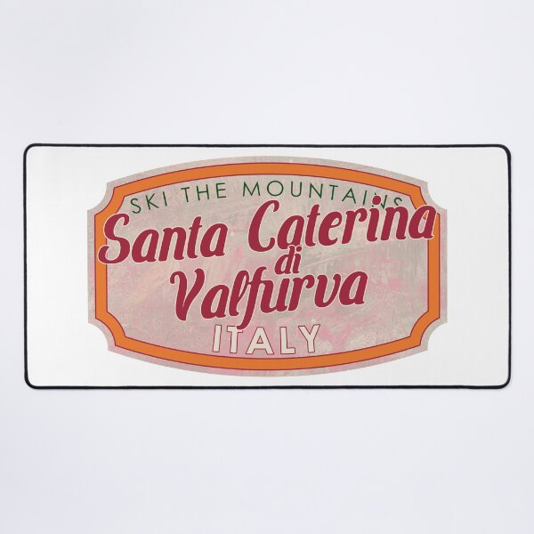 Item preview, Santa Caterina di Valfurva, Italy, Valfurva, Ski, textured skiing badge designed and sold by Wanderful-roads.