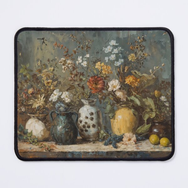 Item preview, Rustic Wildflowers in Vintage Pottery Oil Painting designed and sold by Sergey Sedunov.