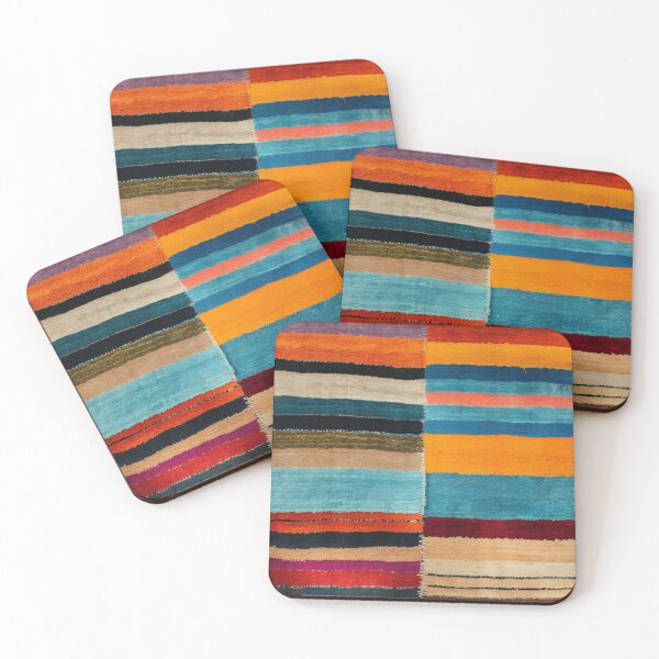 Item preview, Moroccan Handmade Colorful Stitched Carpet Pattern designed and sold by GrinGalore.