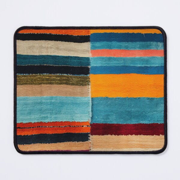 Item preview, Moroccan Handmade Colorful Stitched Carpet Pattern designed and sold by GrinGalore.