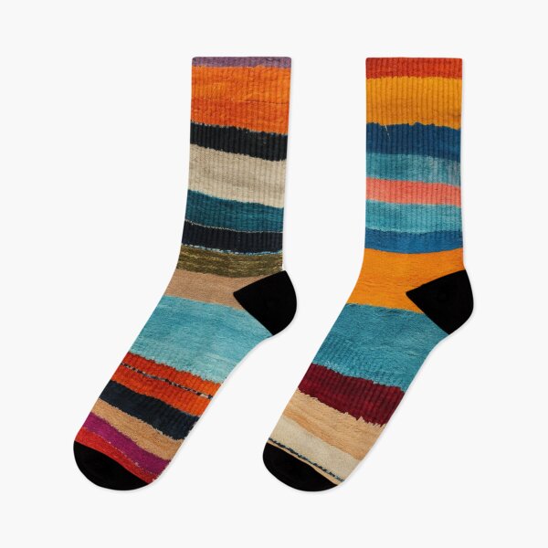 Item preview, Moroccan Handmade Colorful Stitched Carpet Pattern designed and sold by GrinGalore.