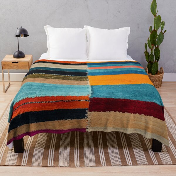Item preview, Moroccan Handmade Colorful Stitched Carpet Pattern designed and sold by GrinGalore.