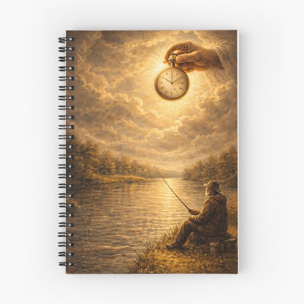 Item preview, Timeless River Watch Fishing Illustration designed and sold by EimSol.