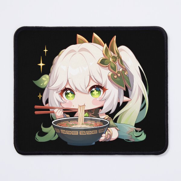 Item preview, Nahida Genshin Impact Chibi Green Glow Ramen Time designed and sold by mildaclairmo.