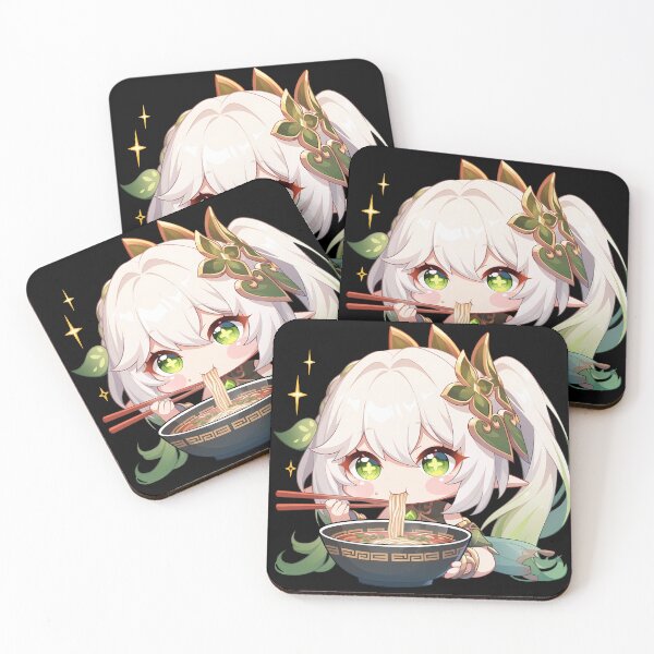 Item preview, Nahida Genshin Impact Chibi Green Glow Ramen Time designed and sold by mildaclairmo.