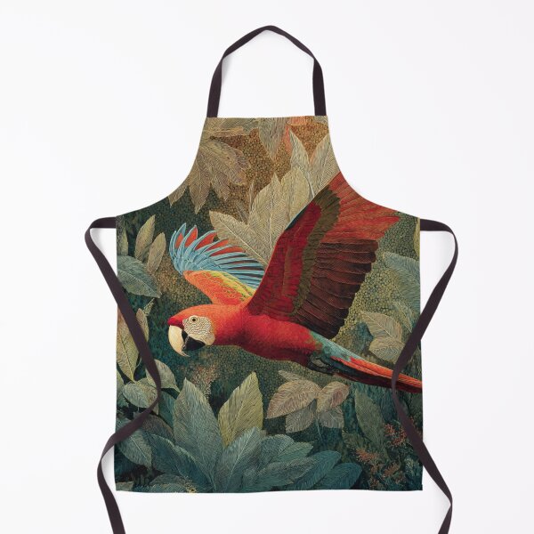 Item preview, A Scarlet Macaw flying through a lush rainforest canopy, Birds in Motion designed and sold by CDC40.
