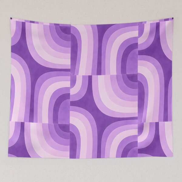 Item preview, Purple Retro Arches – Abstract Geometric Gradient Pattern designed and sold by blankTeeShirt.