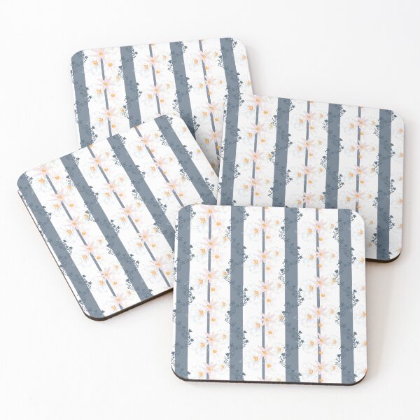 Item preview, Pastel Wildflower Stripes – Soft Cottagecore Floral Pattern designed and sold by MarrySArtwork.