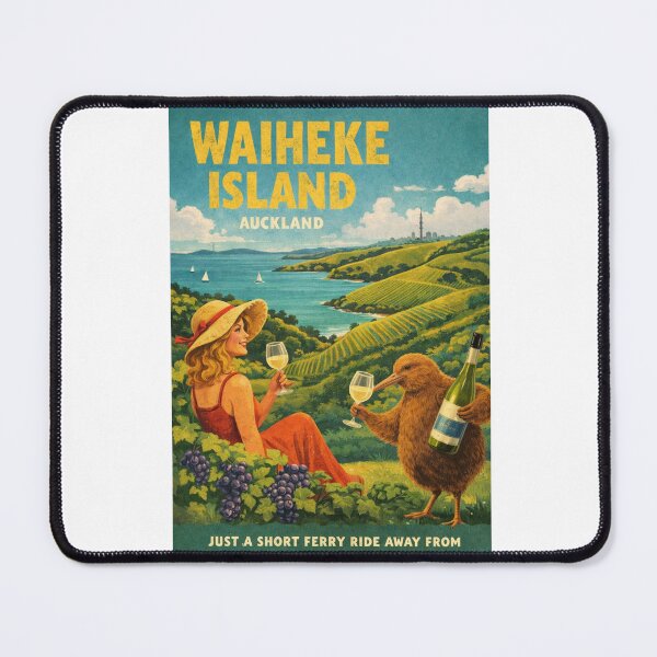 Item preview, Waiheke Island Auckland overlooking Hauraki Gulf vineyards with Rangitoto Island and Auckland Skyline across the Waitematā Harbour designed and sold by Aryabek.