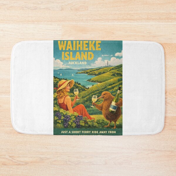 Item preview, Waiheke Island Auckland overlooking Hauraki Gulf vineyards with Rangitoto Island and Auckland Skyline across the Waitematā Harbour designed and sold by Aryabek.