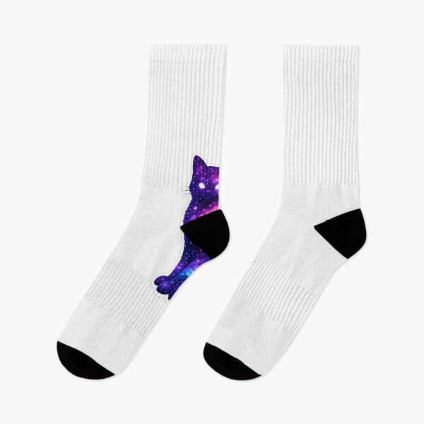 Item preview, Galaxy Cat Cosmic Space Aesthetic – Cute Universe Cat Neon Galaxy Art Sticker designed and sold by ArtWaveStudio8.