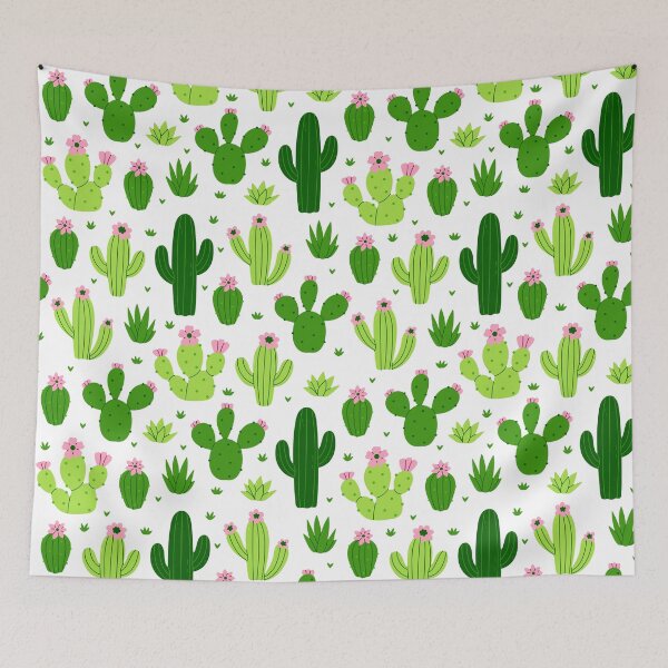 Item preview, various cacti on a white background designed and sold by burbura.