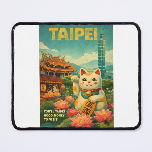 Item preview, Taipei skyline with Taipei 101 and traditional temples in the capital of Taiwan near Xinyi District and Elephant Mountain designed and sold by Aryabek.