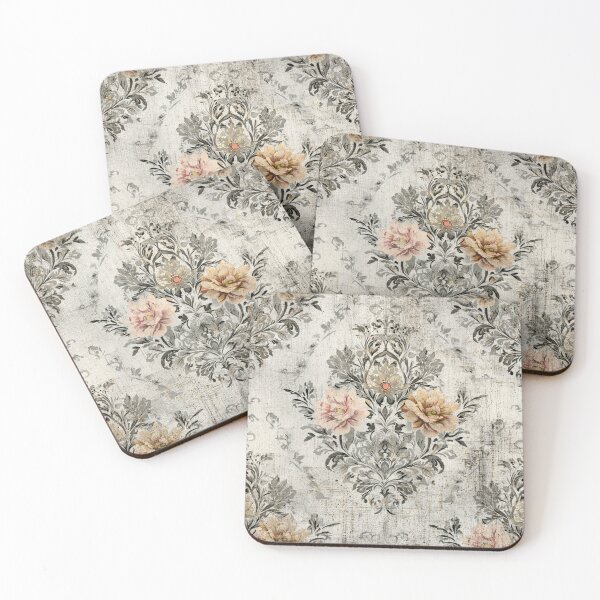 Item preview, Decoupage Vintage Subtle Drawn Flowers Damask 1900 Victorian designed and sold by GrinGalore.