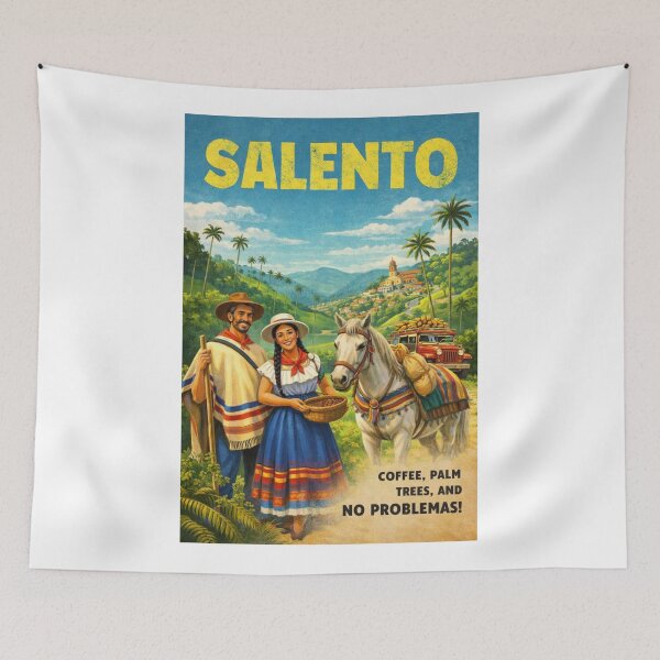 Item preview, Salento in Quindío within Colombia’s Coffee Triangle surrounded by Cocora Valley and Los Nevados National Natural Park designed and sold by Aryabek.