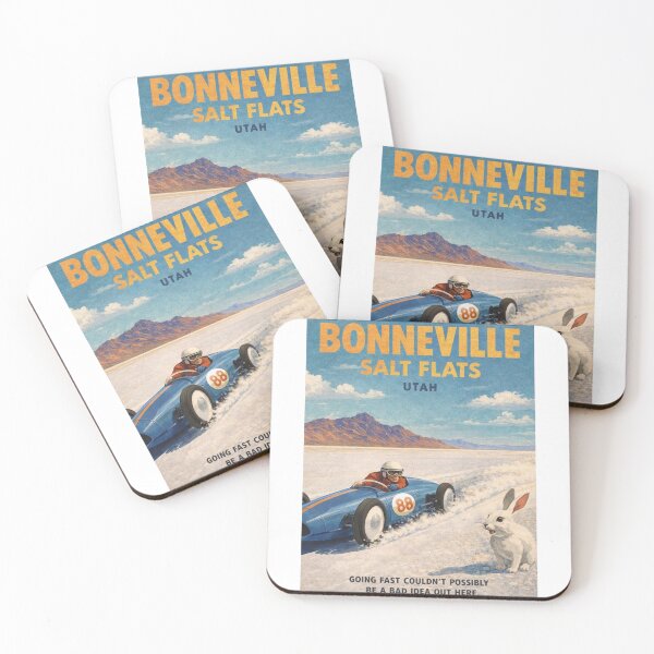 Item preview, Bonneville Salt Flats Utah in the Great Salt Lake Desert near Wendover and the Silver Island Mountains designed and sold by Aryabek.
