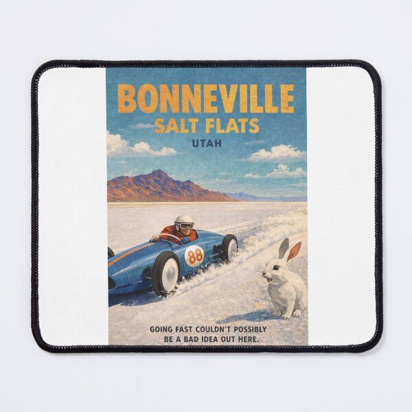 Item preview, Bonneville Salt Flats Utah in the Great Salt Lake Desert near Wendover and the Silver Island Mountains designed and sold by Aryabek.