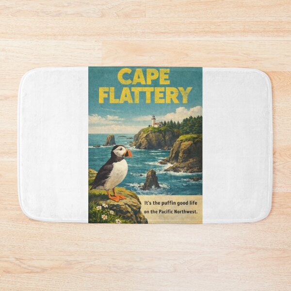 Item preview, Cape Flattery Lighthouse and Tatoosh Island Cliffs Along the Pacific Northwest Coast of Washington State designed and sold by Aryabek.