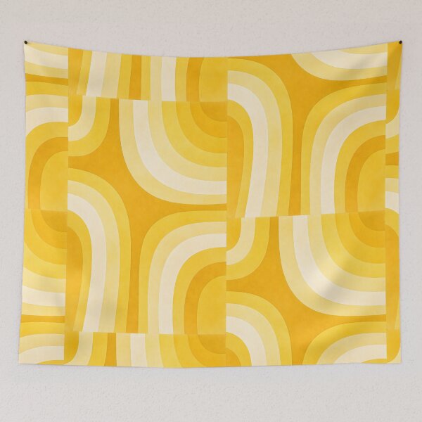 Item preview, Golden Retro Wave Abstract Pattern designed and sold by blankTeeShirt.