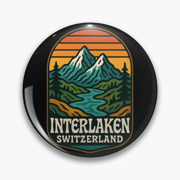 Item preview, Interlaken Switzerland Landscape Travel Retro designed and sold by TomFrontierArt.