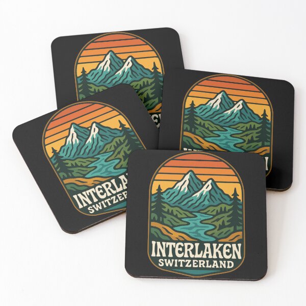 Item preview, Interlaken Switzerland Landscape Travel Retro designed and sold by TomFrontierArt.