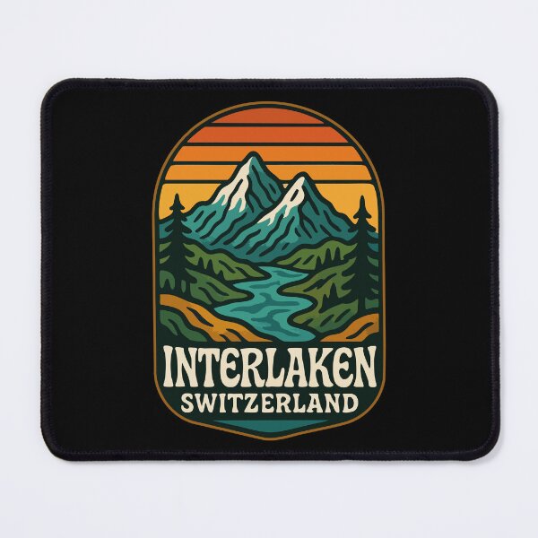 Item preview, Interlaken Switzerland Landscape Travel Retro designed and sold by TomFrontierArt.